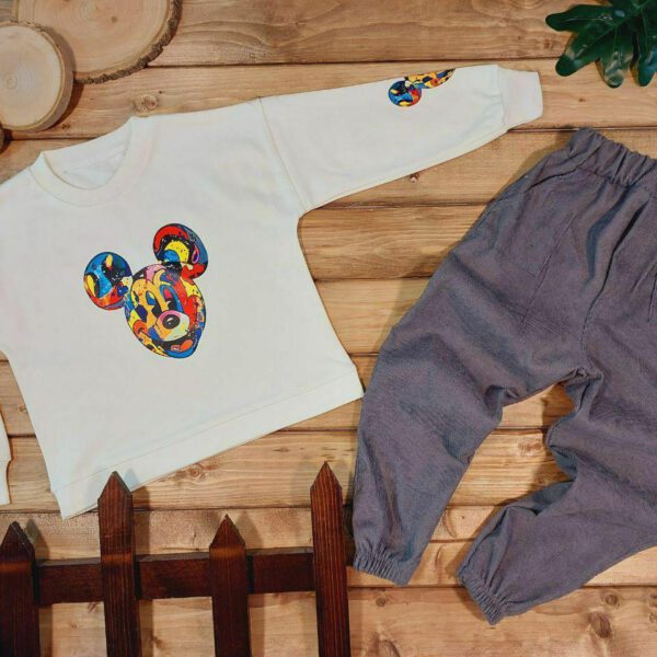 کراپ شلوار میکی موس دخترانه